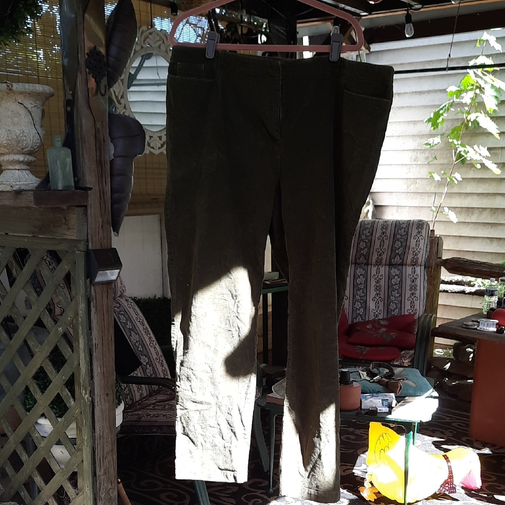 J. Jill Forest Green Corduroy Trousers